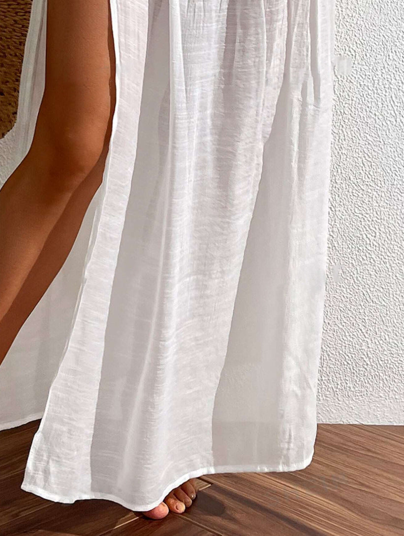 Swim Summer Beach Split Thigh Cover Up Skirt