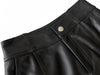 Women’s Leather High Waist Shorts Wide Leg