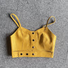 Leather Camisole Vest Cropped Corset Top with Snap Belt