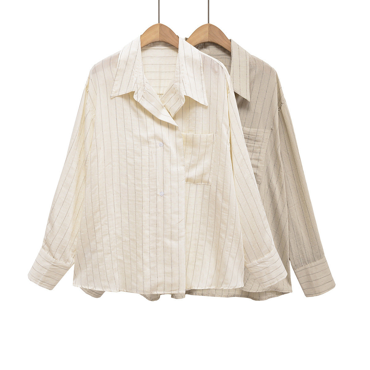 Oversized Striped Long Sleeve Shirt