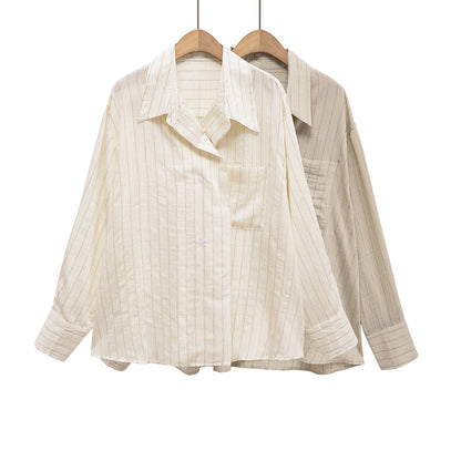 Oversized Striped Long Sleeve Shirt