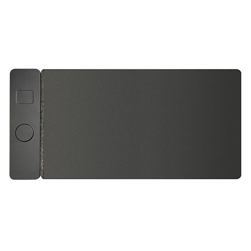 Leather desk pad with magnetic charging side panel