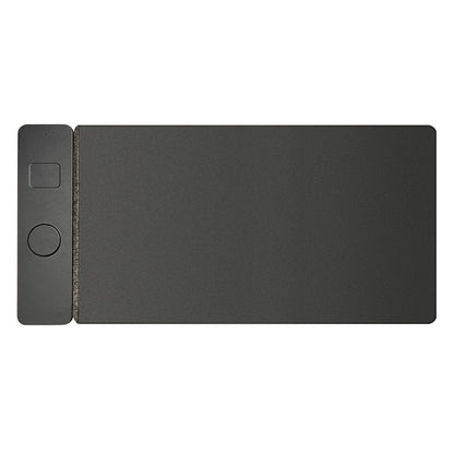 Leather desk pad with magnetic charging side panel