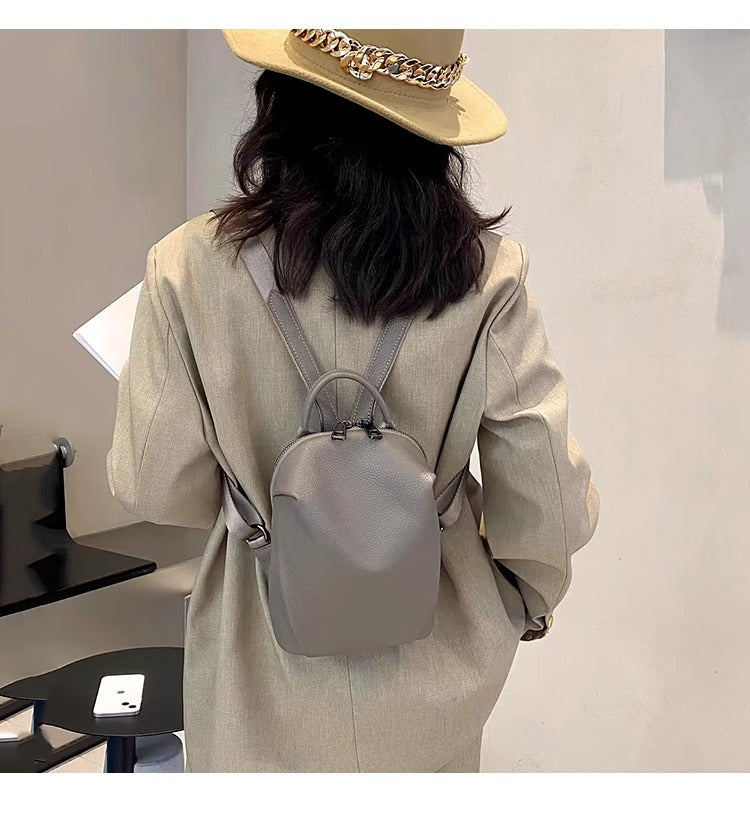 Women Mini Leather Backpack Purse Bag