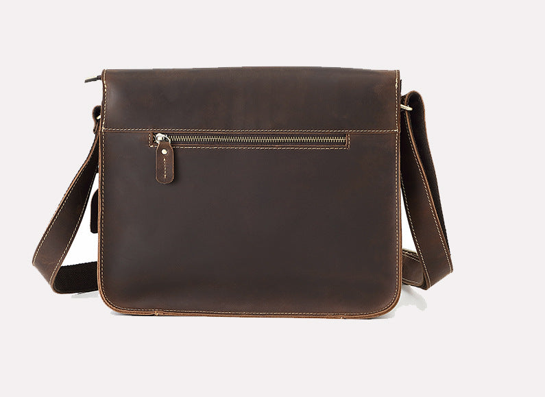 Real Leather Laptop Messenger Bag