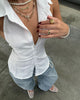 Backless sleeveless shirt blouse