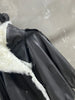 Black Leather Jacket Women Real Fur Lined Winter Coat