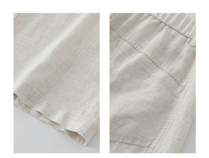 Wide leg linen pants with natural summer drape
