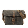 Canvas Crossbody Bag with Organizer Pockets and Adjustable Shoulder Strap