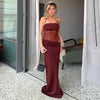 Burgundy lace hollow out slim fit maxi dress