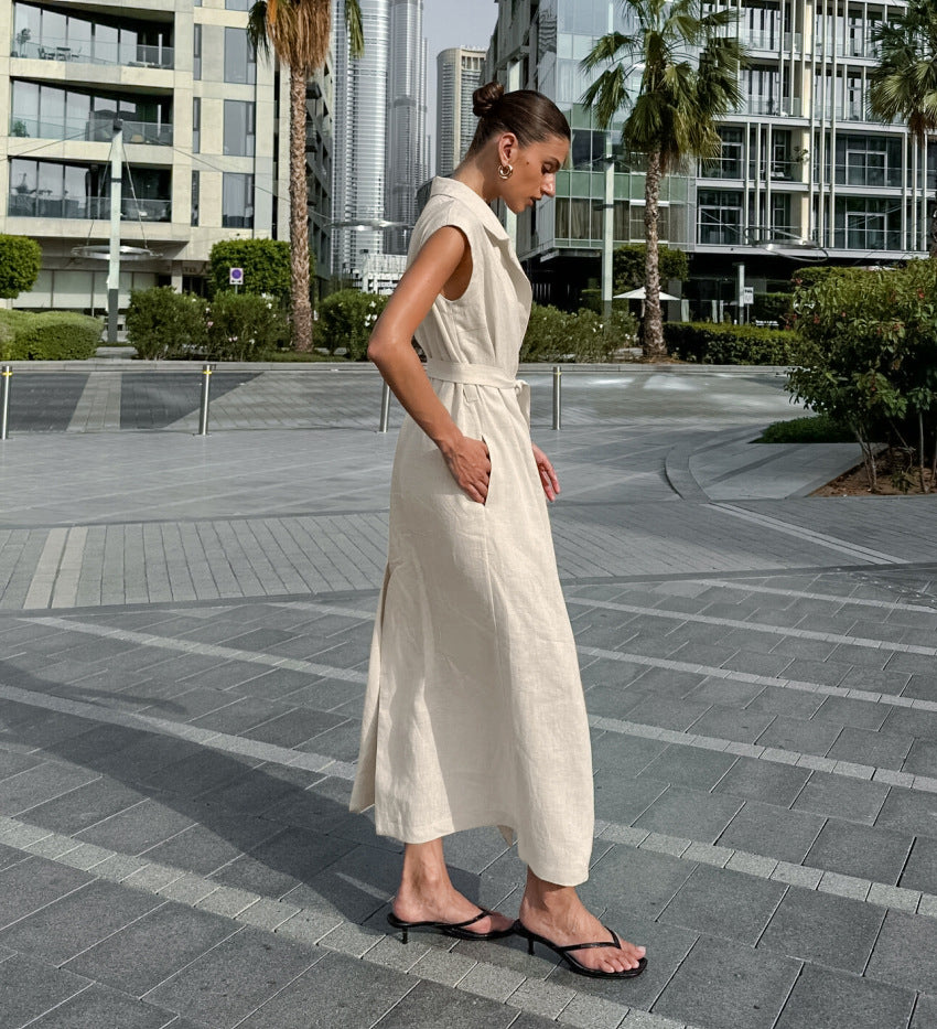 women belted cami dress summers beach outfit