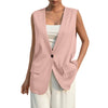 women's oversized v neck vest