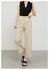 High waisted cropped pants women with rolled cuffs