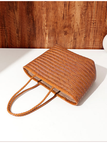 Women's Cowhide Leather Shoulder Tote Bag