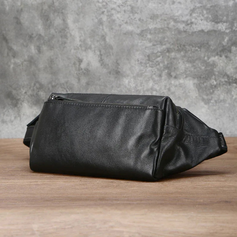 Men’s Top-Grain Leather Crossbody Waist Bag