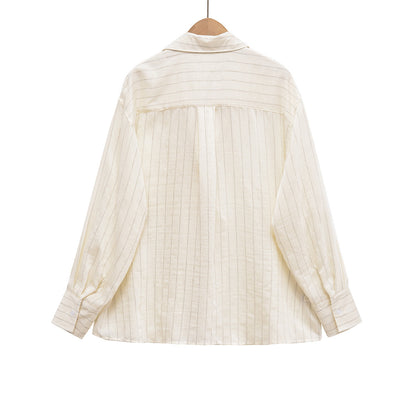 Oversized Striped Long Sleeve Shirt