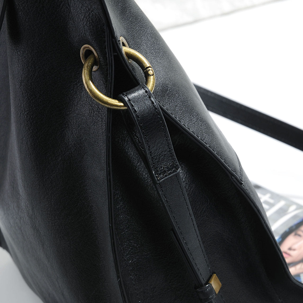 Women’s Genuine Leather Bucket Tote Backpack