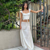 women's ruffled long frilly skirts