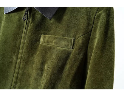 Genuine Goatskin Suede Leather Women's Jacket