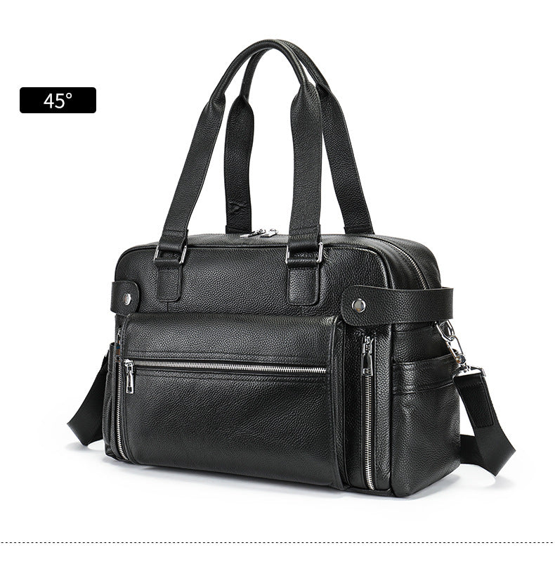 Leather Duffle Bag Large Capacity Travel Weekender