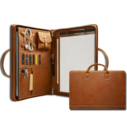 Crazy Horse Leather Laptop & Document Case 2