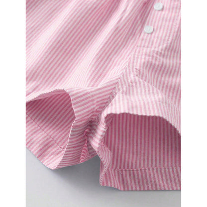 front buttons striped boxer shorts women