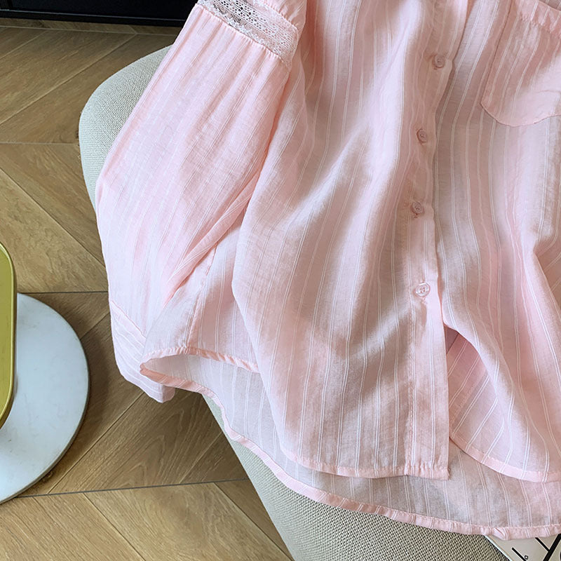women's striped blouse long sleeve