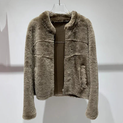 Women’s Genuine Sheepskin Fur Coat