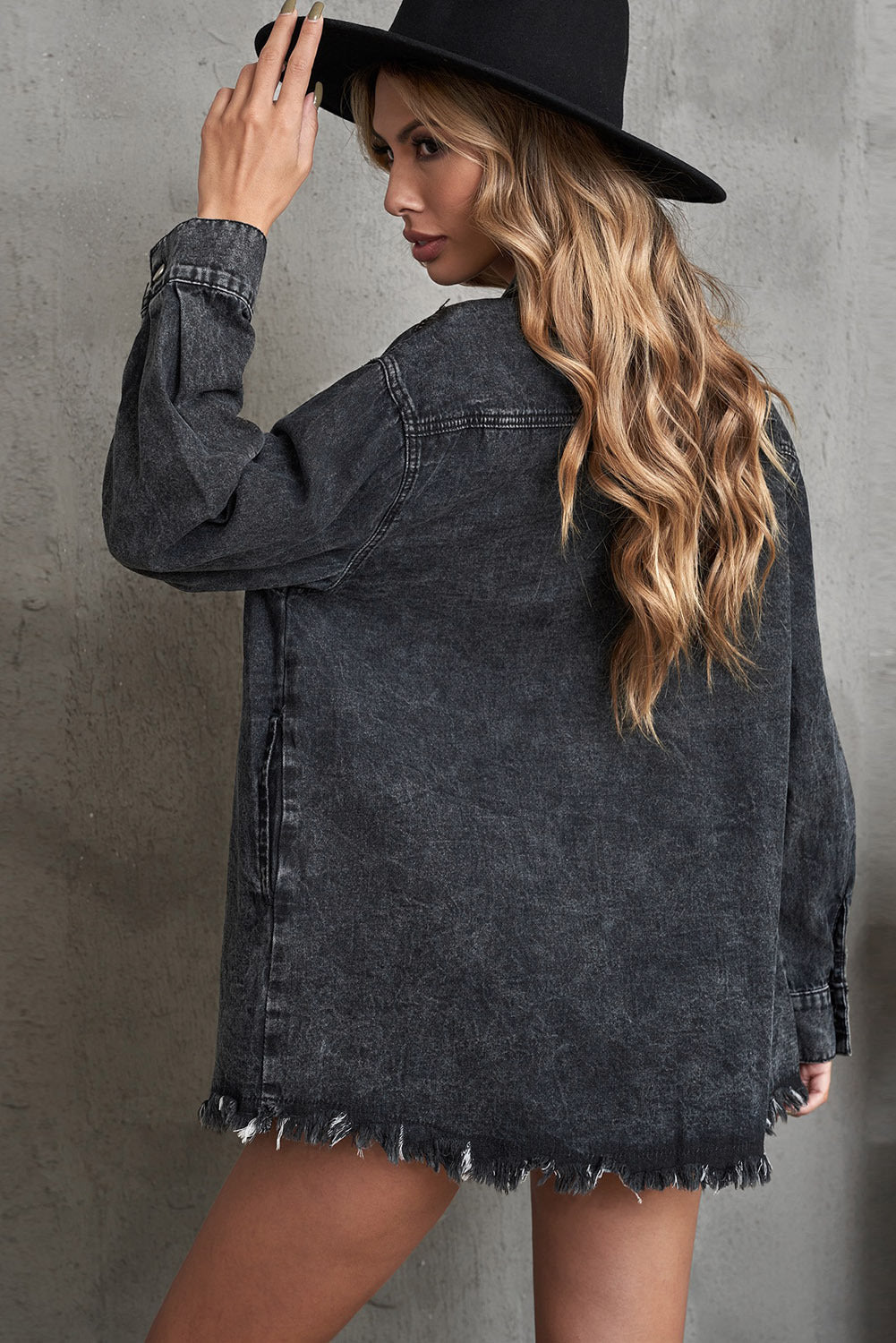 Oversized Washed Denim Jacket Women Streetwear