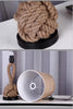 Handmade Rope Linen Table Lamp for Rustic Bedroom