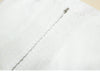 White linen a line midi sundress square neck summer