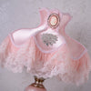 Pastoral pink lace bedside table lamp