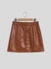 Women's faux Leather A-Line Mini Skirt