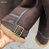 Men’s Real Shearling Fur Suede Leather Jacket