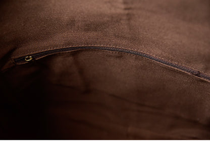 Men’s Crazy Horse Cowhide Leather Motorcycle Messenger Bag