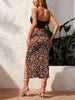 Ruched split thigh maxi dress