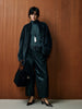 Women Leather Baggy Pants Retro Elastic Waist Loose Fit