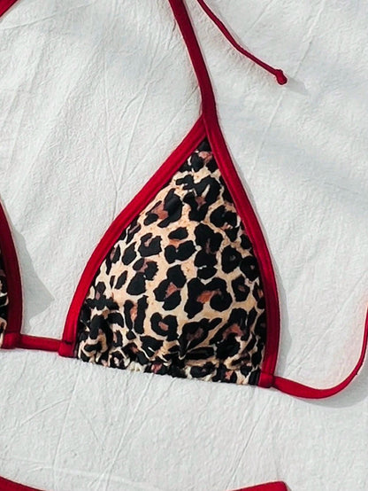 Women’s Triangle Bikini Set with Skirted Bottom