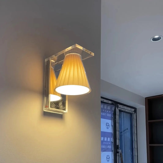 Italian vintage acrylic bedside wall lamp