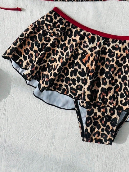 Women’s Triangle Bikini Set with Skirted Bottom
