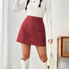 Women's faux Leather A-Line Mini Skirt