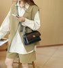 Genuine Leather Small Flap Shoulder Bag Crossbody