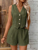womens 2 piece summer sets vest and shorts