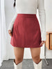 Women's faux Leather A-Line Mini Skirt