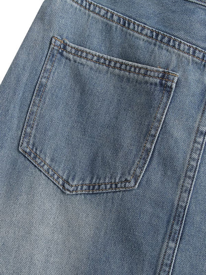 long denim maxi skirts for women