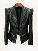 Women slim fit lace up faux leather jacket