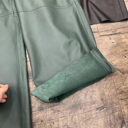 Women’s Leather Waisted Bermuda Trousers