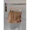 Women Faux Leather Buckle Mini Skirt Punk Motorcycle Bodycon