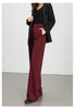 Women casual pants with high waist drape
