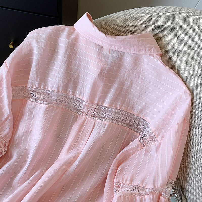 women's striped blouse long sleeve